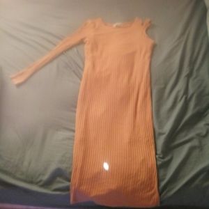 Tan one sleeve dress